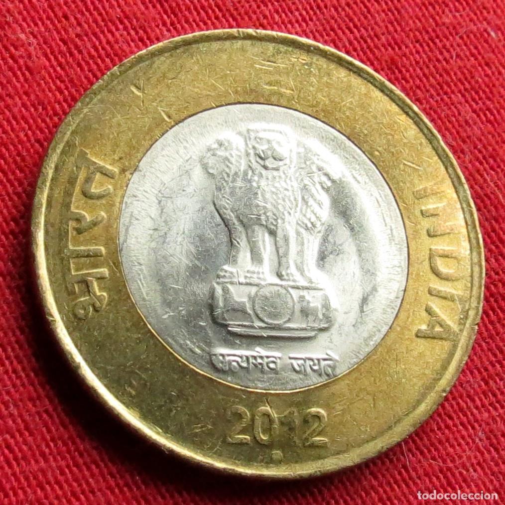 Monedas antiguas de Asia: India 10 rupees 2012 - Foto 2