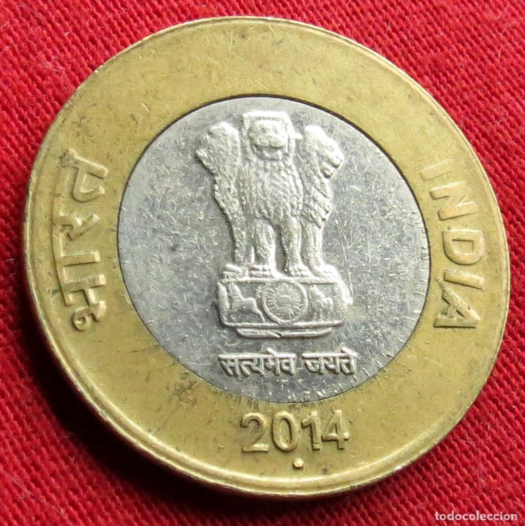 Monedas antiguas de Asia: India 10 rupees 2014 - Foto 2