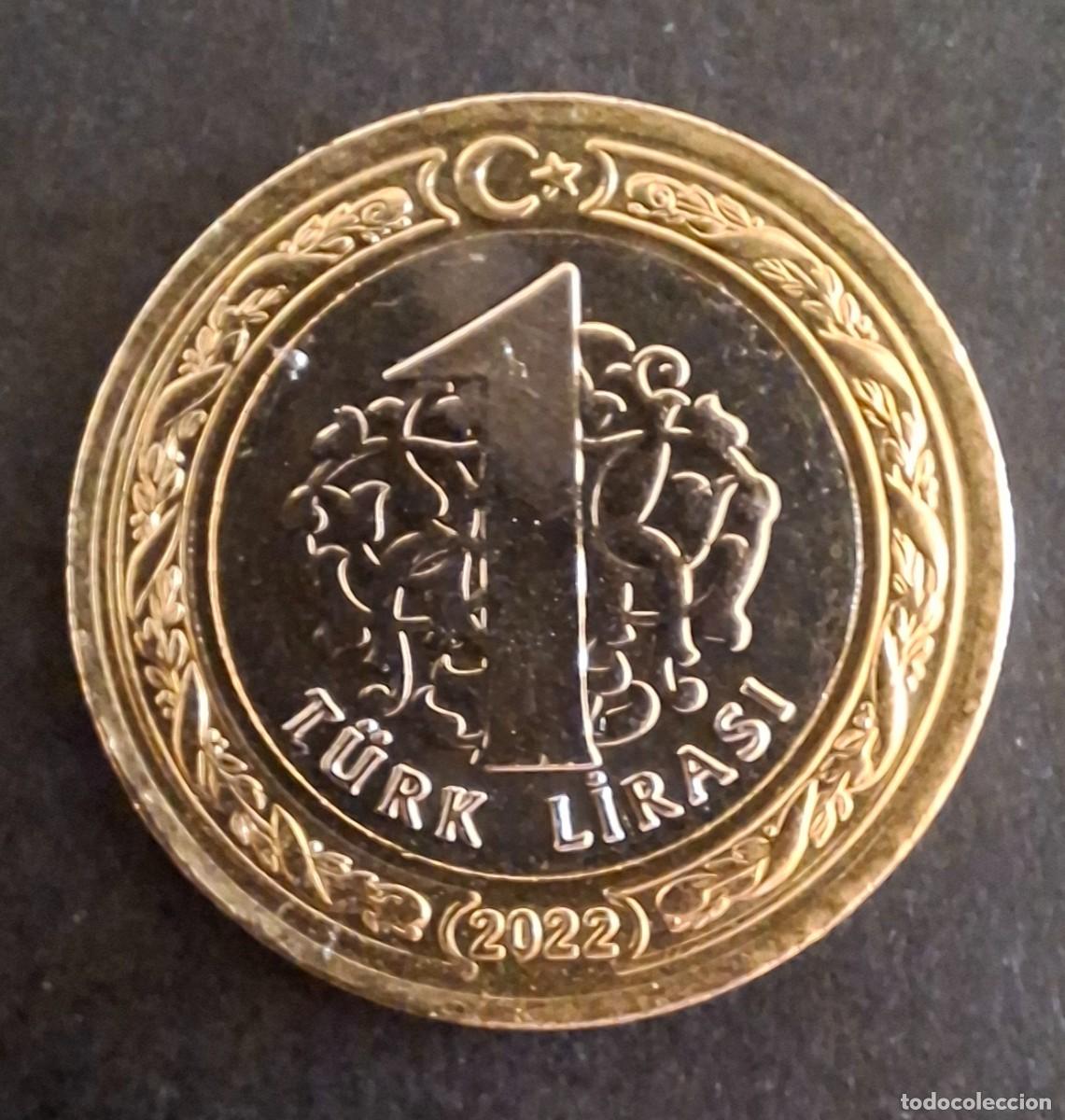 Monete antiche di Asia: TURQU&Iacute;A 1 Lira (Centenario de la Gran Ofensiva) 2022 KM 1547