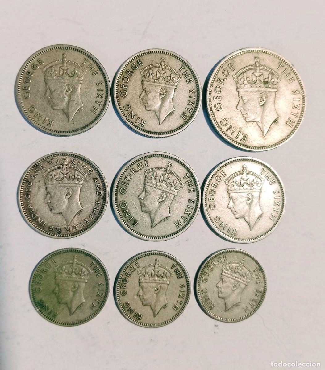 Alte M&uuml;nzen aus Asien: MALASIA BRIT&Aacute;NICA 9 monedas