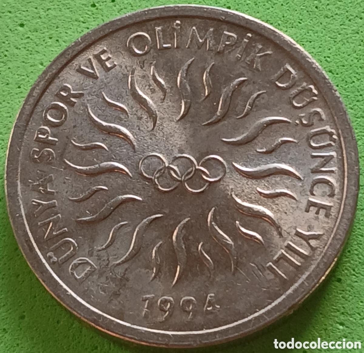 Moedas antigas da &Aacute;sia: Turqu&iacute;a 10.000 liras 1994 km#1042 Juegos Ol&iacute;mpicos de Lillehammer 1994 / poco com&uacute;n!!
