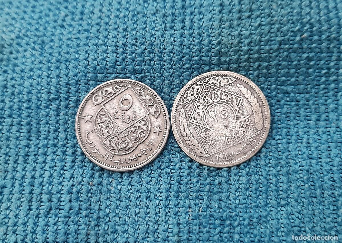 Moedas antigas da &Aacute;sia: Siria, 5 y 20 Qirsh 1948 y 1947