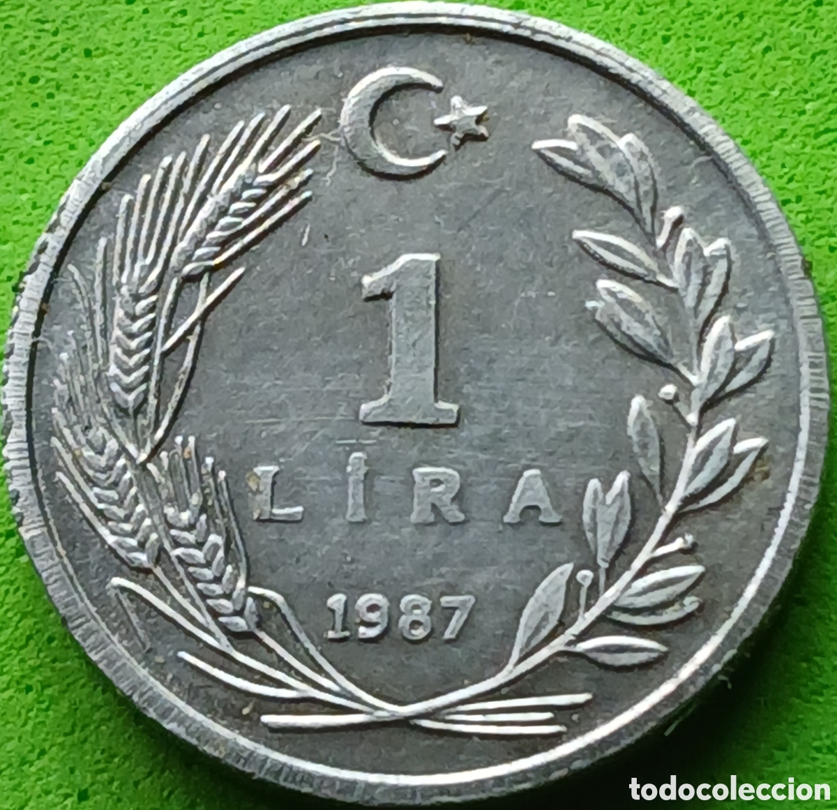 Alte M&uuml;nzen aus Asien: Turqu&iacute;a 1 lira 1987 km#962.2