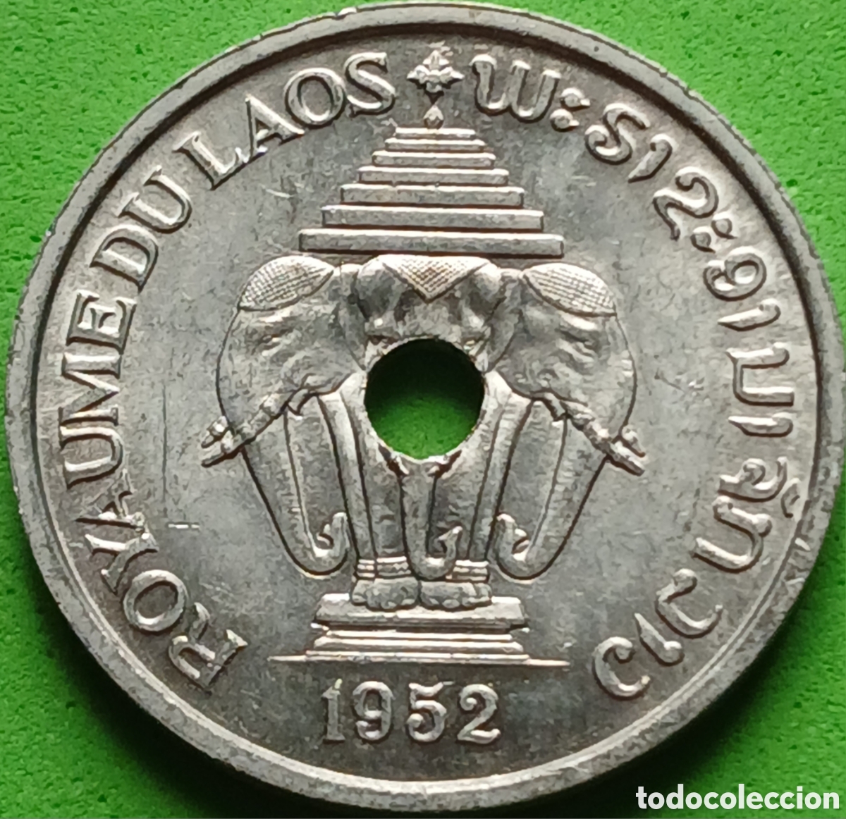 Alte M&uuml;nzen aus Asien: Laos 20 c&eacute;ntimos 1952 km#5