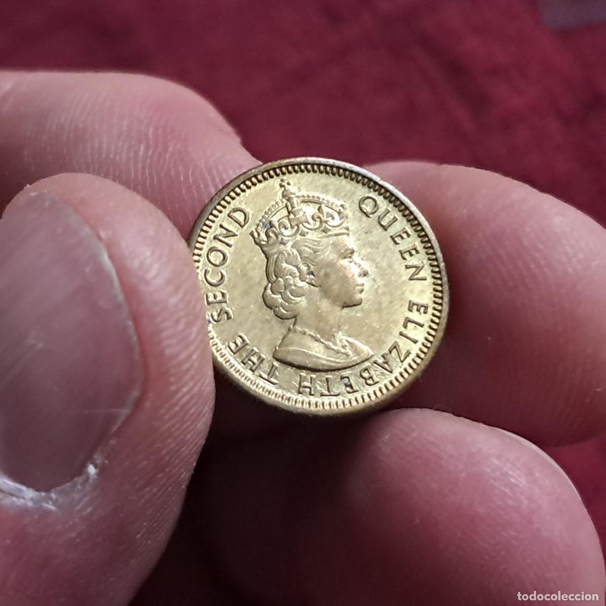 Alte M&uuml;nzen aus Asien: MONEDA DE HONG KONG 5 CENTS 1972 H, VF - Elizabeth II (1er retrato; canto estriado) KM# 29.3.
