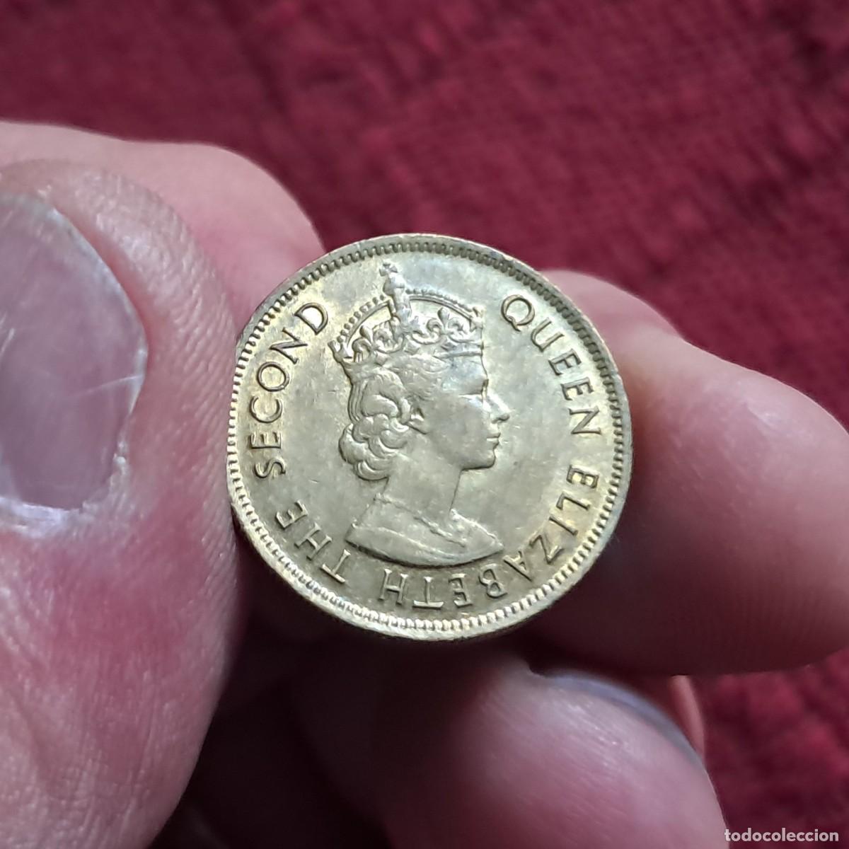 Moedas antigas da &Aacute;sia: MONEDA DE HONG KONG 10 CENTS 1978, F - Elizabeth II (1er retrato; canto estriado) KM# 28.3.