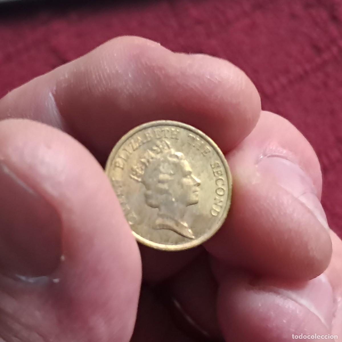 Moedas antigas da &Aacute;sia: MONEDA DE HONG KONG 10 CENTS 1989, F - Elizabeth II (3r retrato) KM# 55.