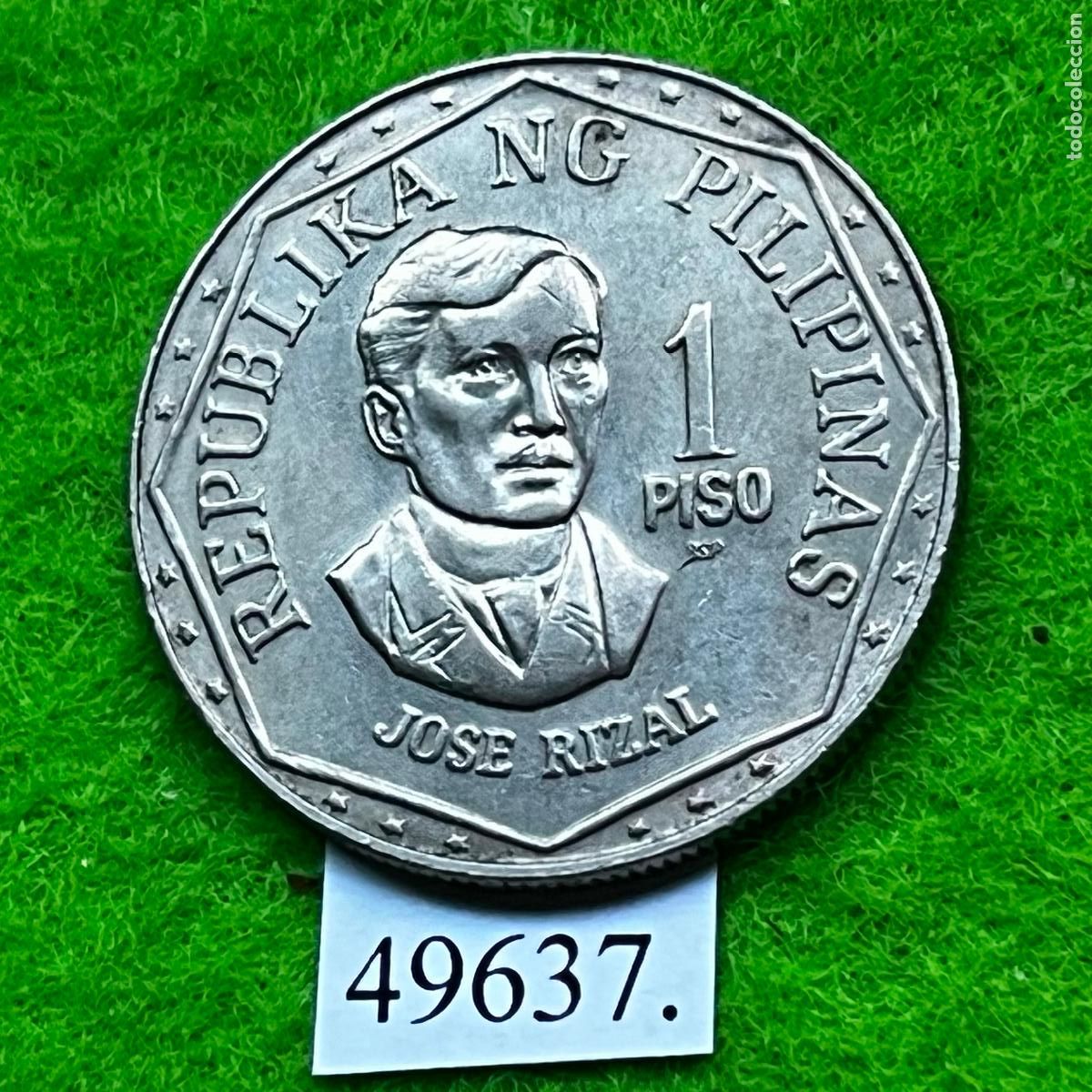 Moedas antigas da &Aacute;sia: Filipinas 1 piso 1982, Jose Rizal , peso