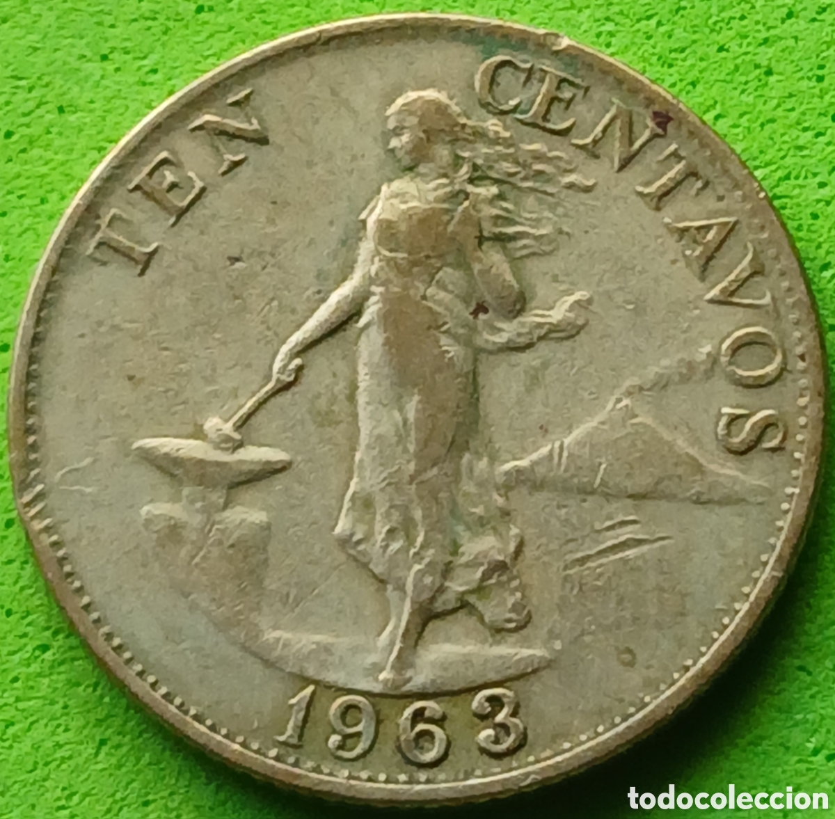 Monete antiche di Asia: Filipinas 10 centavos 1963 km#188