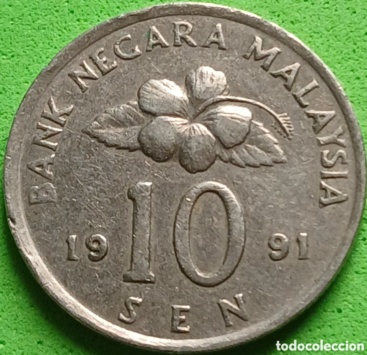 Alte M&uuml;nzen aus Asien: Malasia 10 sen 1991 km#51