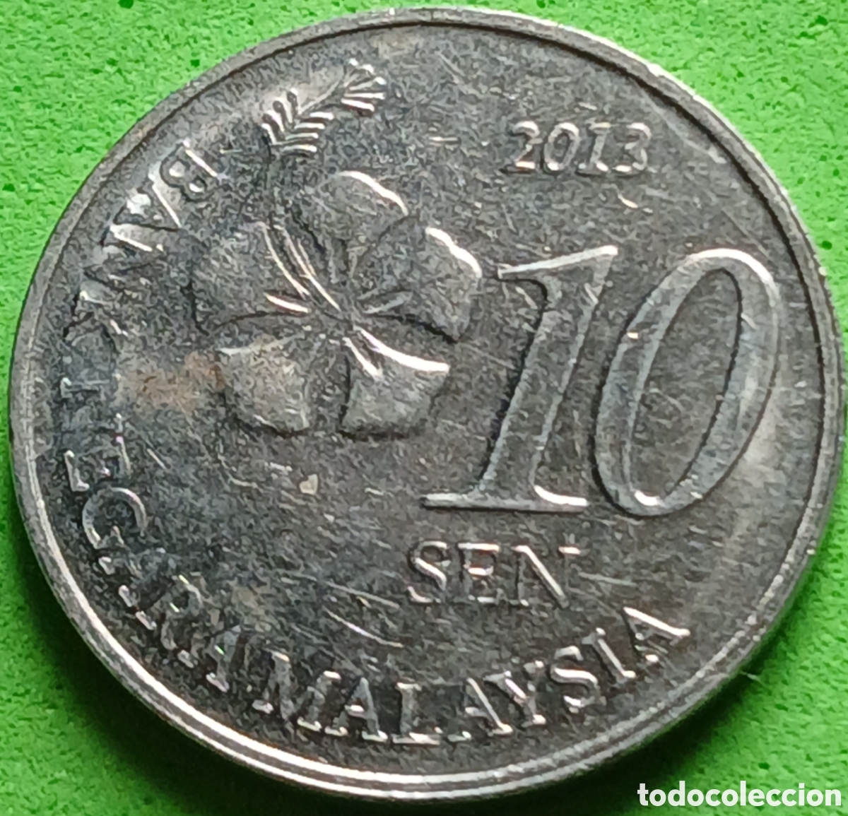 Alte M&uuml;nzen aus Asien: Malasia 10 sen 2013 km#202