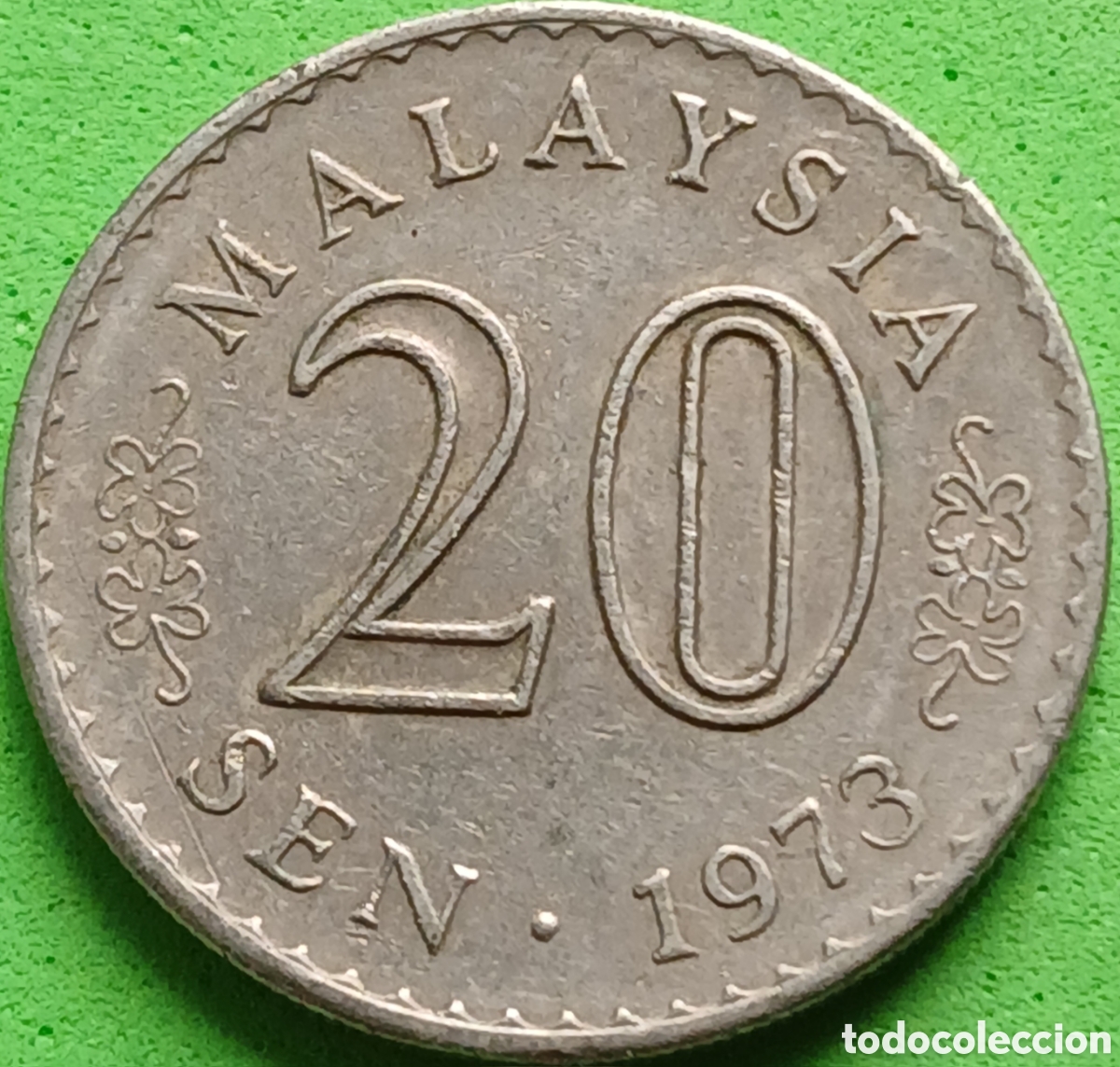 Alte M&uuml;nzen aus Asien: Malasia 20 sen 1973 km#4
