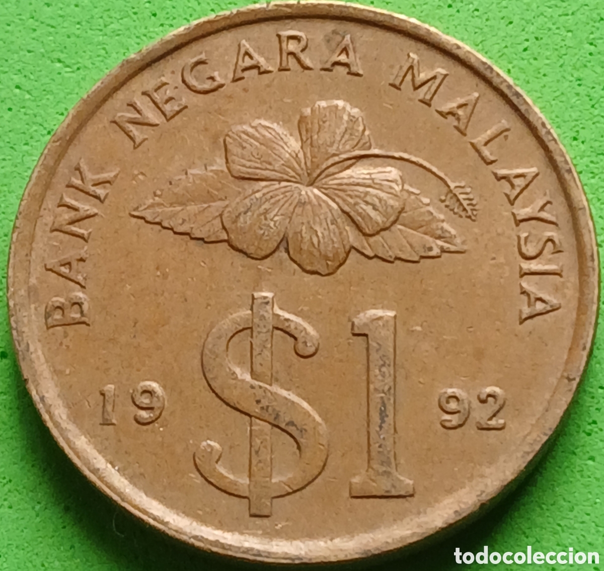 Monedas antiguas de Asia: Malasia 1 ringgit 1992 km#54 - Foto 2
