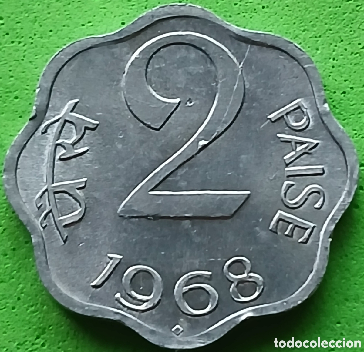 Alte M&uuml;nzen aus Asien: India 2 paise 1968 km#13.5 ceca Bombay