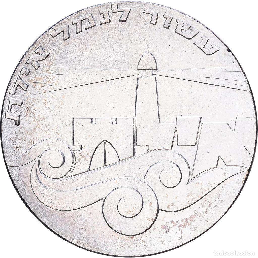 Alte M&uuml;nzen aus Asien: [#1547680] Israel, 5 Lirot, Independence - Eilat, 1967, Utrecht, Plata, EBC+, KM:48