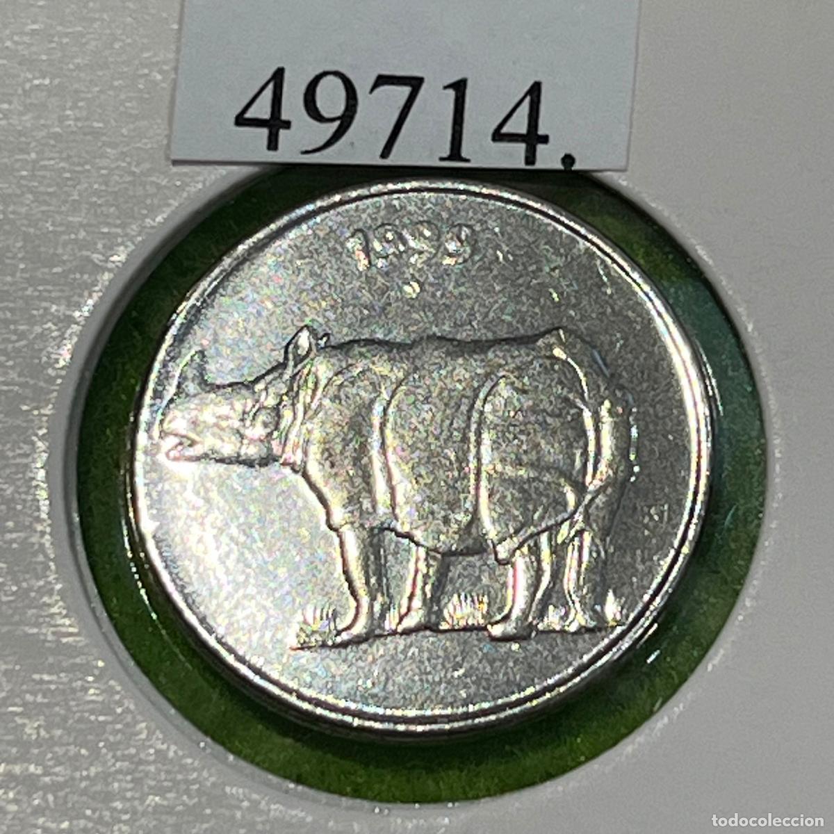 Moedas antigas da &Aacute;sia: India 25 paisa, 1999 Bombay