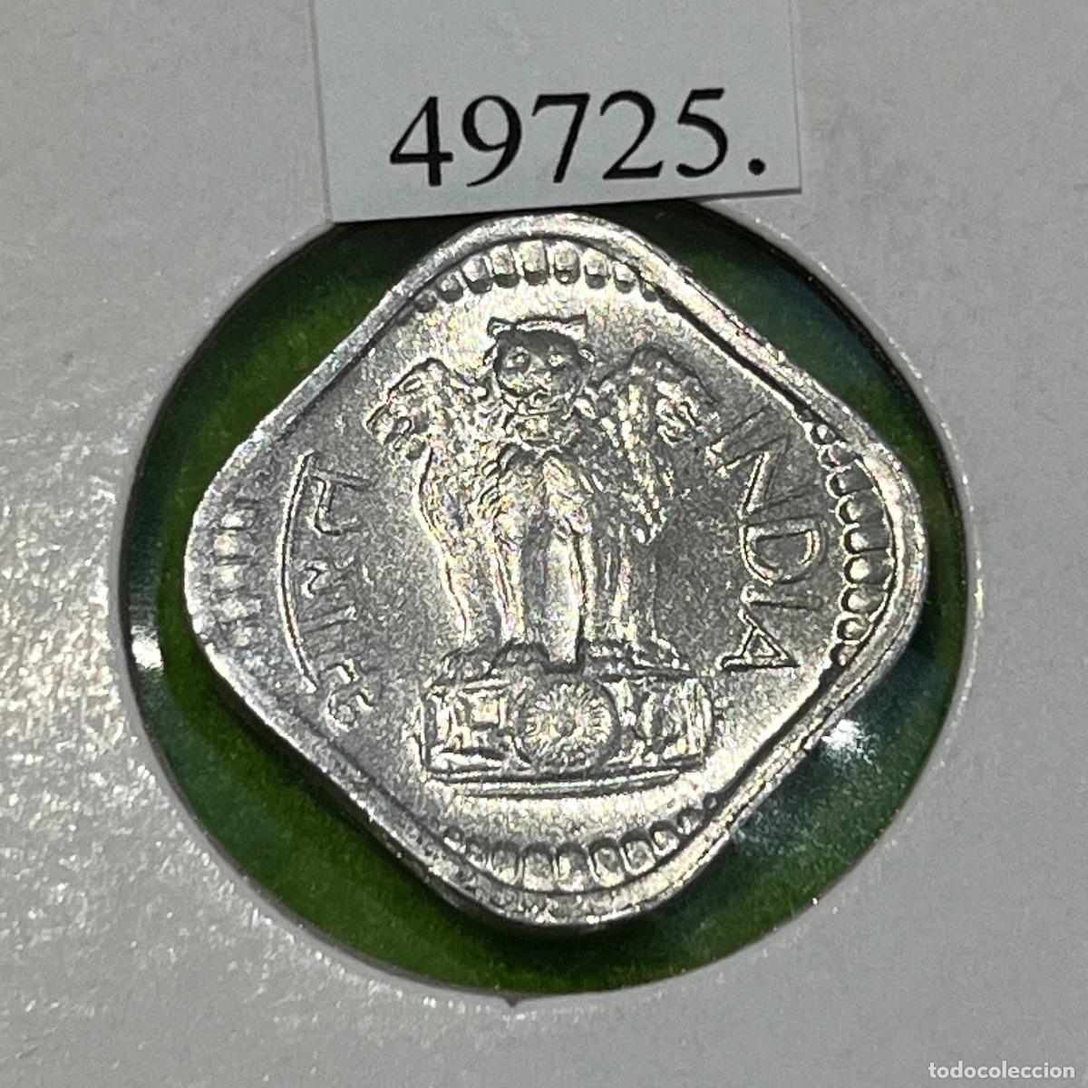 Moedas antigas da &Aacute;sia: India 5 paisa, 1974 Bombay