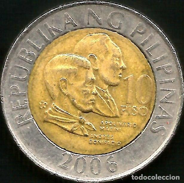 Monnaies anciennes d'Asie: FILIPINAS 2006 - 10 PISO - KM 278 - CIRCULADA