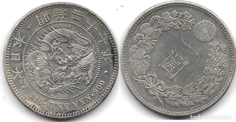 Moedas antigas da &Aacute;sia: JAPON - YOSHIHITO 1914 - 1 YEN PLATA ( 28g) MBC