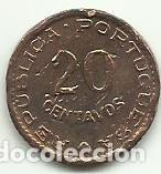Monedas antiguas de Asia: TIMOR PORTUGU&Ecirc;S - 20 CENTAVOS - ANO 1970 - BRONCE - FOTOS