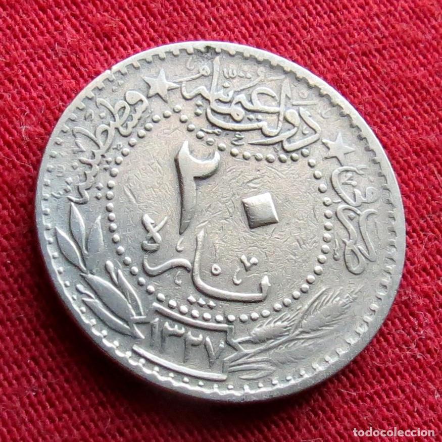 Monedas antiguas de Asia: TURQU&Iacute;A 20 para 1913 1327 5 turkey