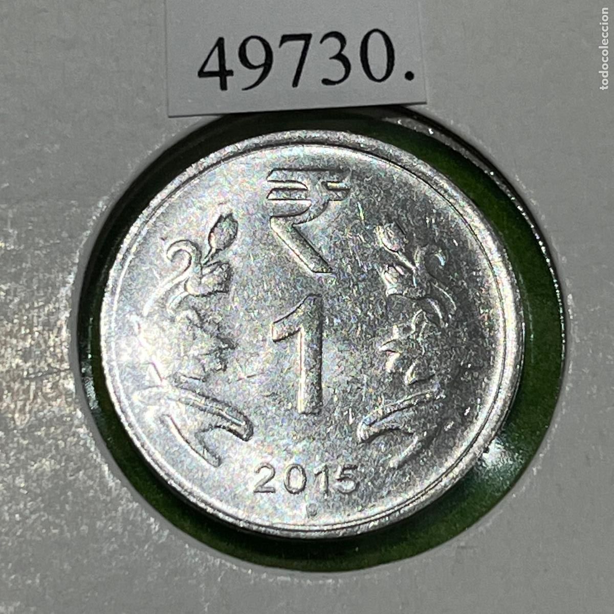 Monedas antiguas de Asia: India 1 rupia, 2015 , Noida - Foto 2