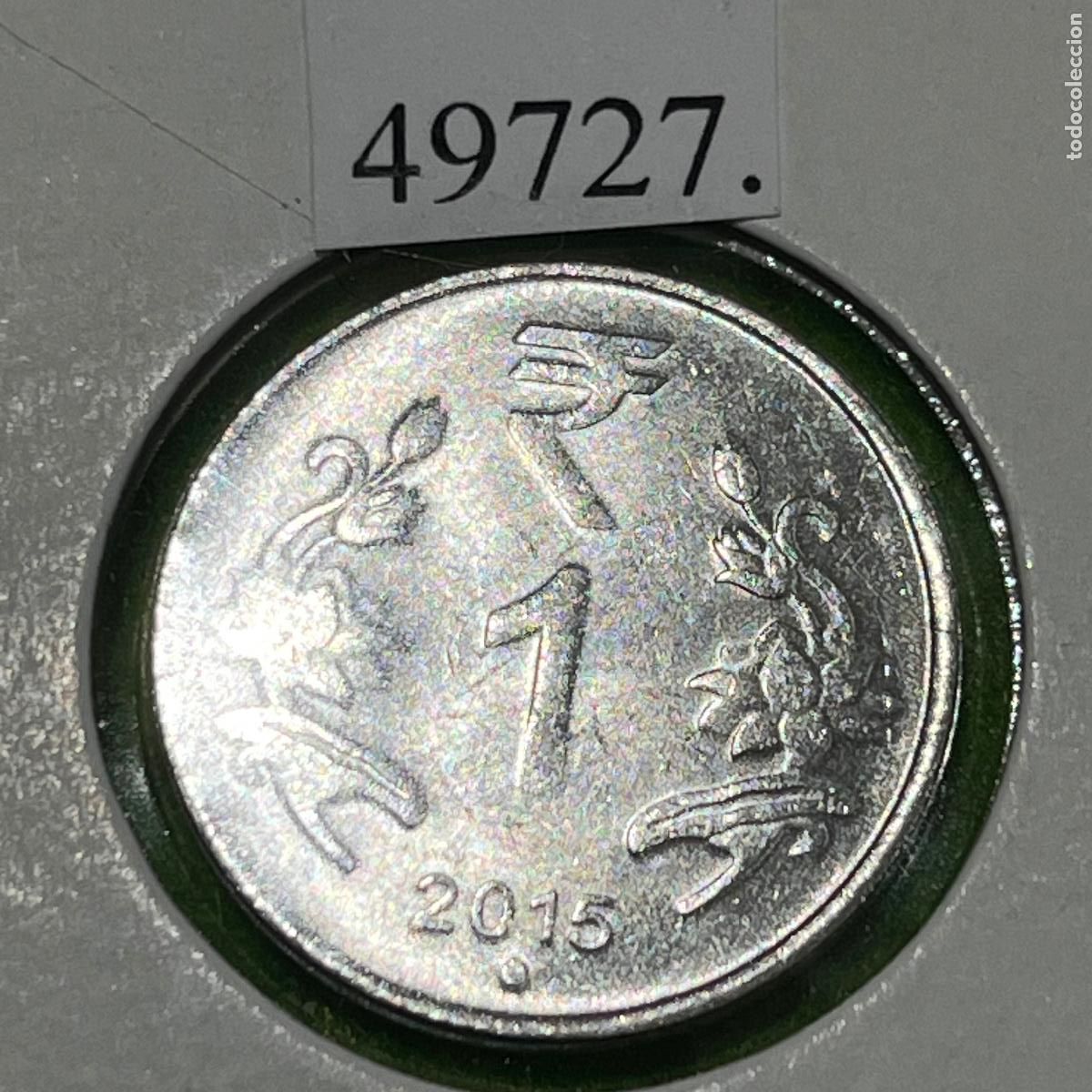 Monedas antiguas de Asia: India 1 rupia, 2015 , Noida - Foto 2