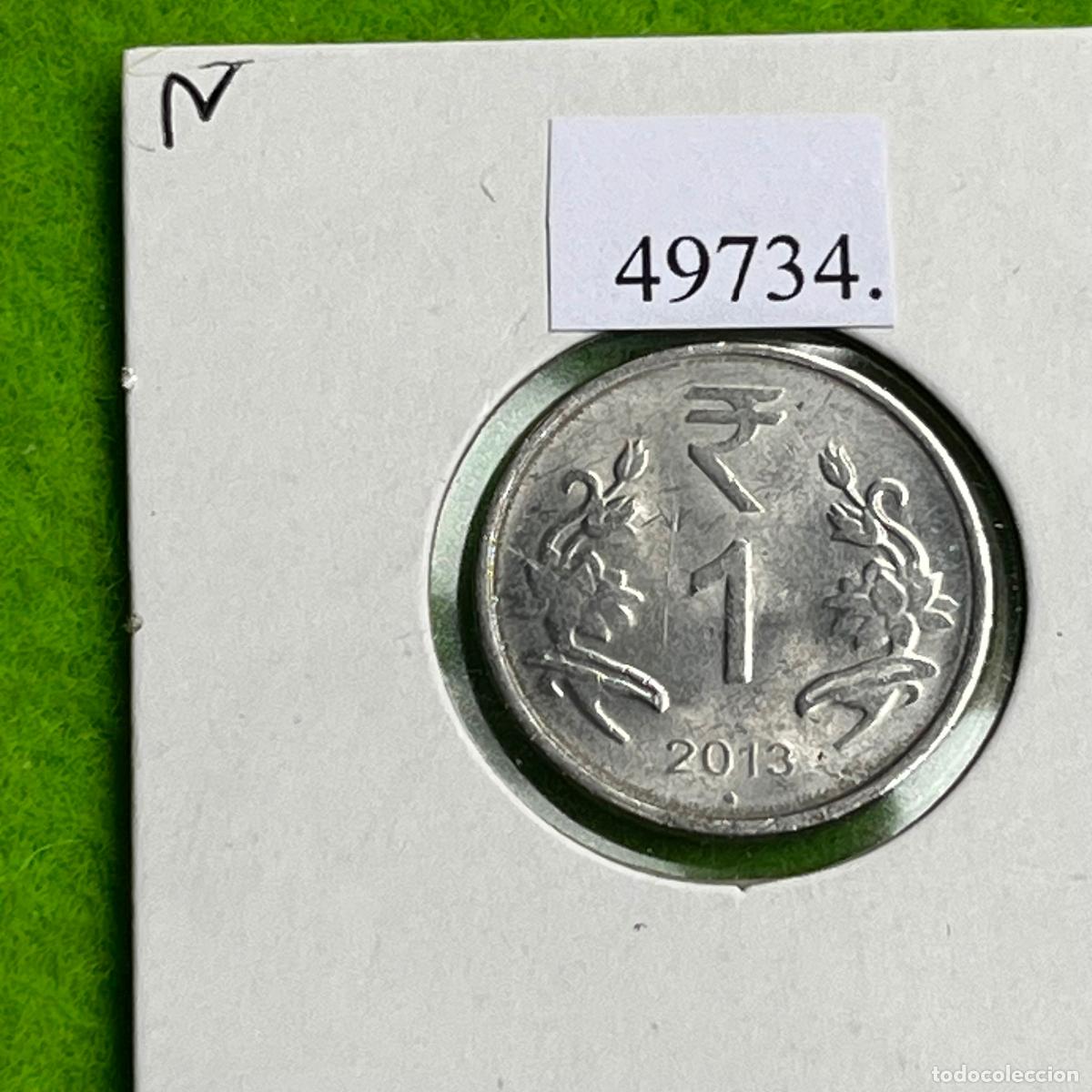 Monedas antiguas de Asia: India 1 rupia, 2013 , Noida - Foto 3