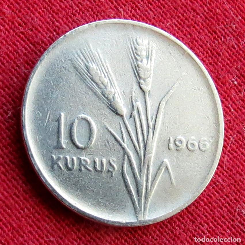 Monedas antiguas de Asia: TURQU&Iacute;A 10 kurus 1966 - Foto 1