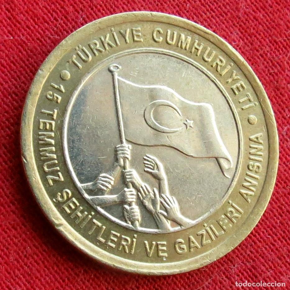Monedas antiguas de Asia: TURQU&Iacute;A 1 lira 2016 15 Jul. #1
