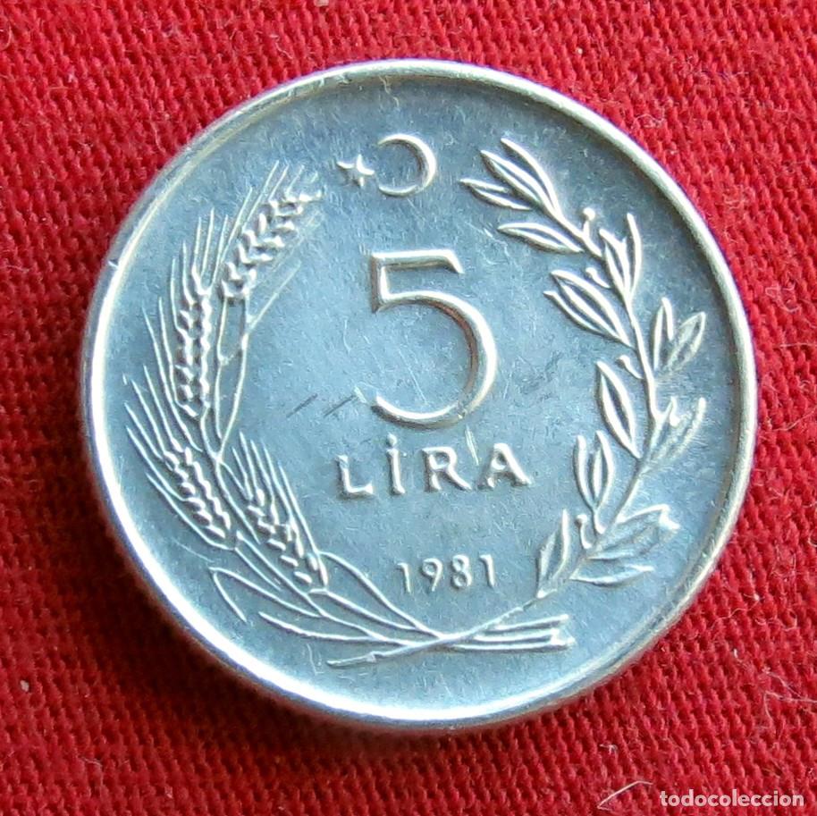 Monedas antiguas de Asia: TURQU&Iacute;A 5 lira 1981 ,