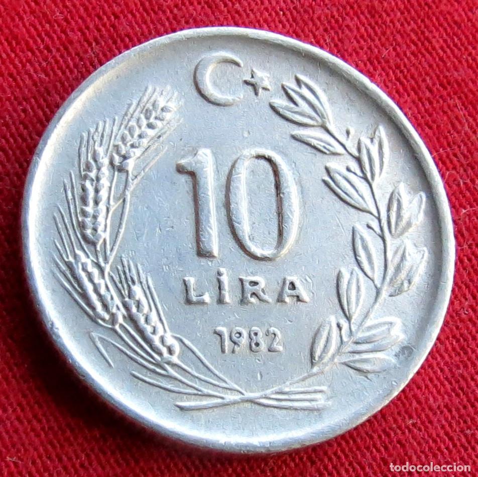 Monedas antiguas de Asia: TURQU&Iacute;A 10 lira 1982