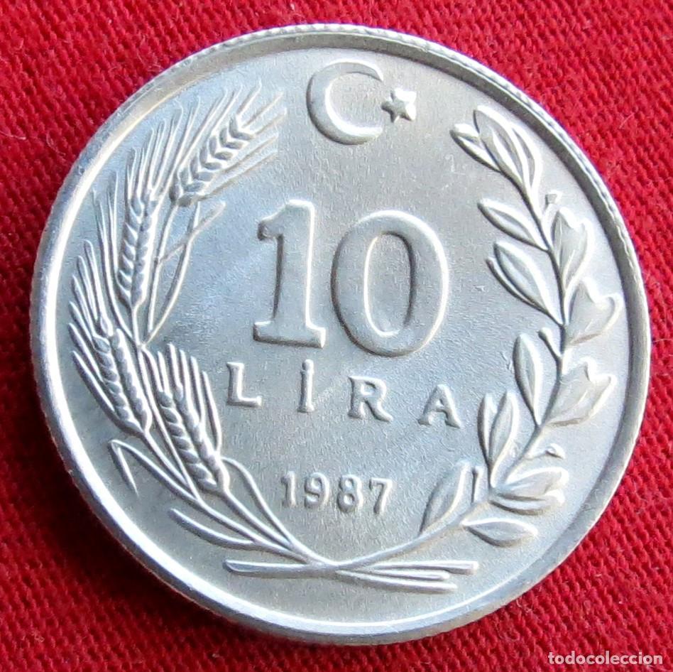 Monedas antiguas de Asia: TURQU&Iacute;A 10 lira 1987