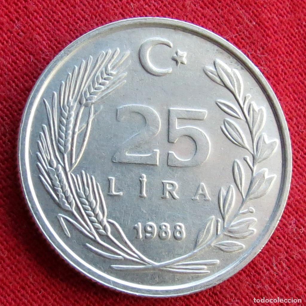 Monedas antiguas de Asia: TURQU&Iacute;A 25 lira 1988