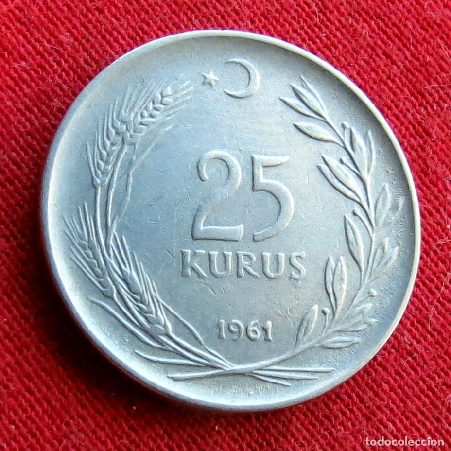 Monedas antiguas de Asia: TURQU&Iacute;A 25 kurus 1961