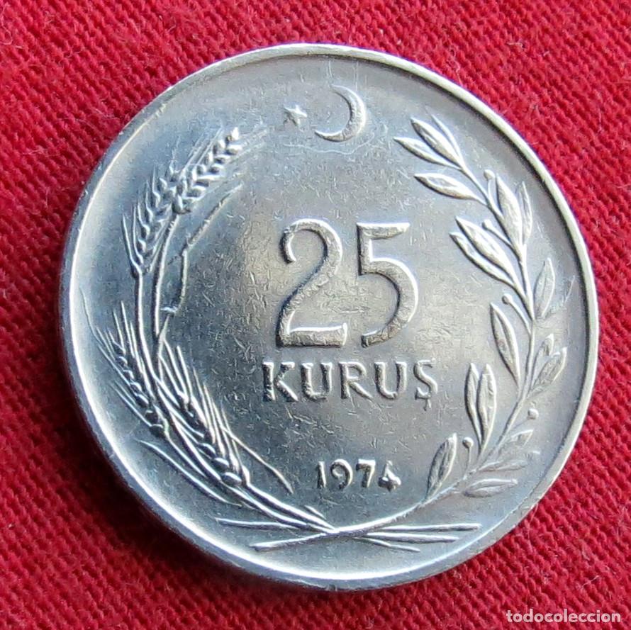 Monedas antiguas de Asia: TURQU&Iacute;A 25 kurus 1974
