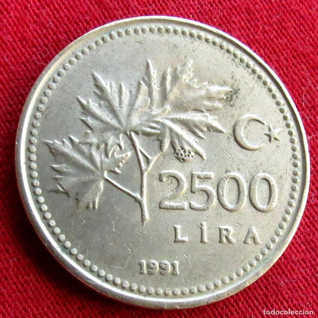 Monedas antiguas de Asia: TURQU&Iacute;A 2500 lira 1991