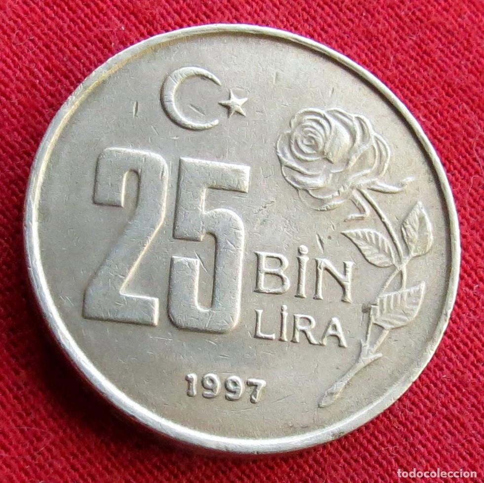 Monedas antiguas de Asia: TURQU&Iacute;A 25000 lira 25 bin 1997