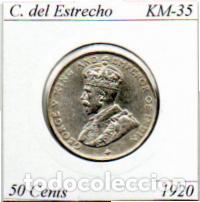 Monedas antiguas de Asia: COLONIAS DEL ESTRECHO 1920 (1), 50 CENTS, KM-35,, AG, EBC; 22,95 &euro; 1