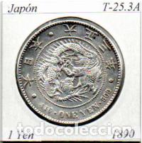 Monedas antiguas de Asia: JAPON 1890, 1 YEN, Y-25.3A, AG, MBC; 39,95 &euro; 1