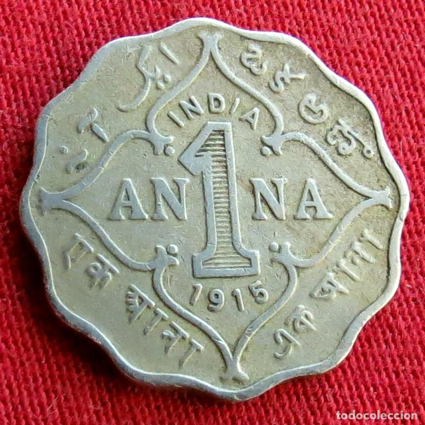 Monedas antiguas de Asia: India 1 anna 1915 ...