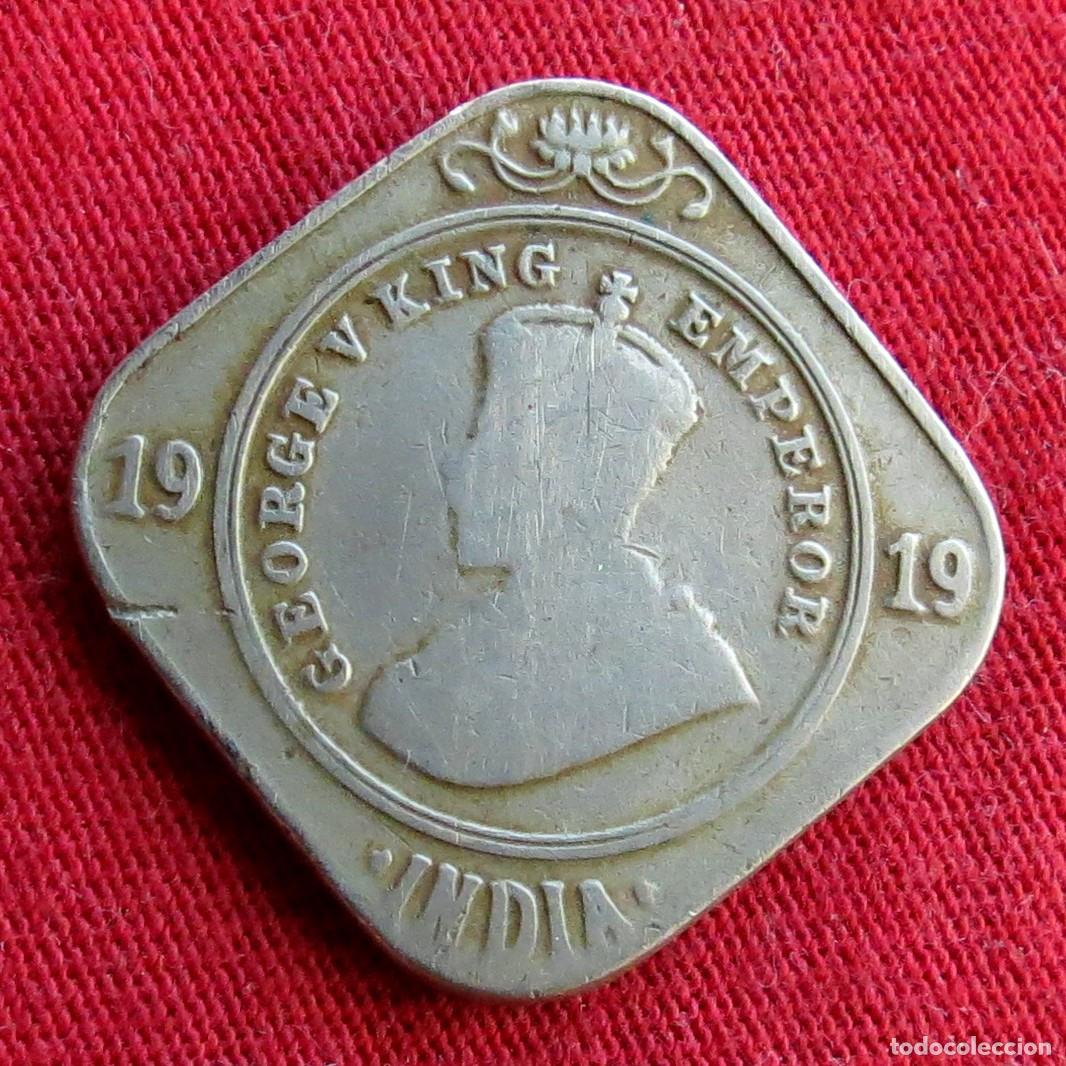 Monedas antiguas de Asia: India 2 annas 1919 ... - Foto 2