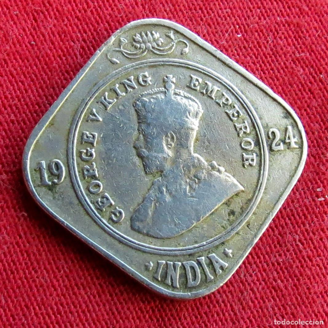 Monedas antiguas de Asia: India 2 annas 1924 ... - Foto 2