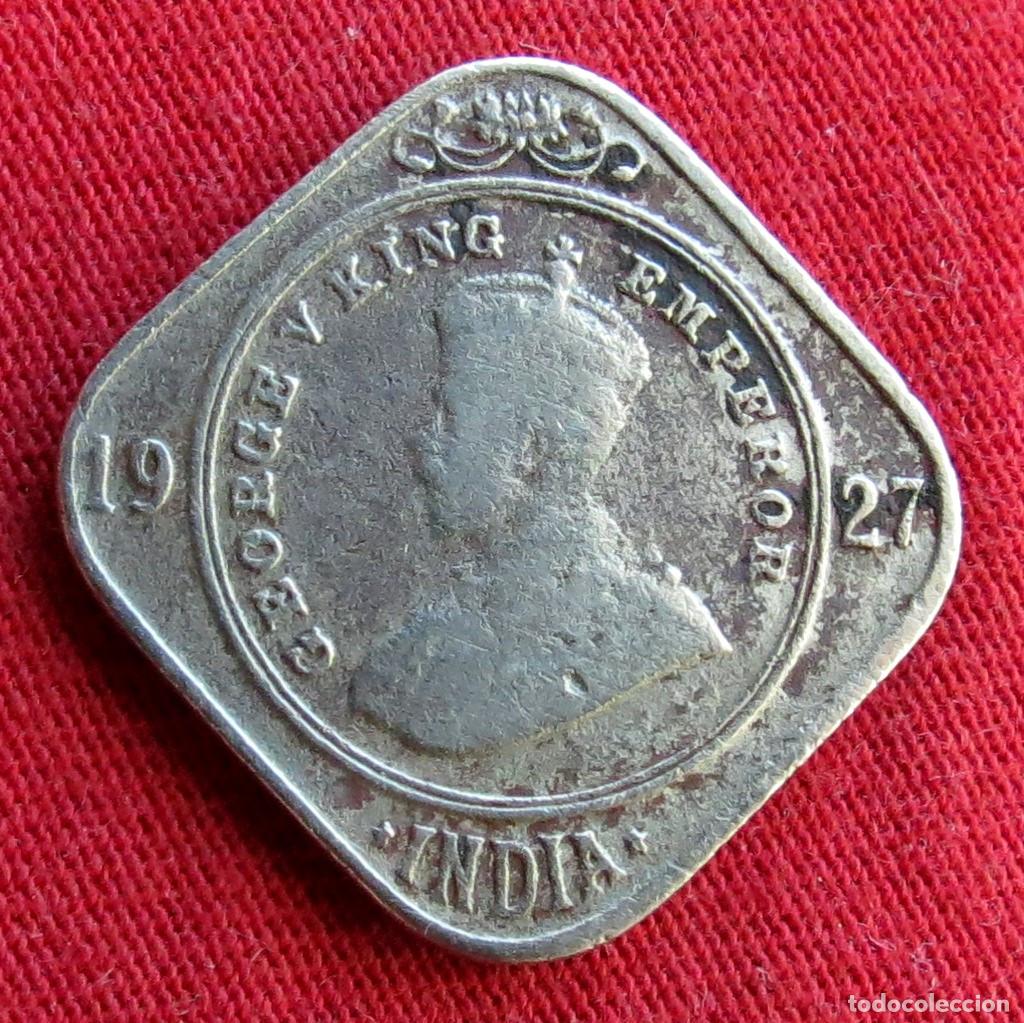Monedas antiguas de Asia: India 2 annas 1927 ... - Foto 2