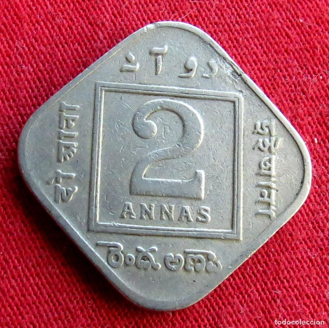 Monedas antiguas de Asia: India 2 annas 1929 ...
