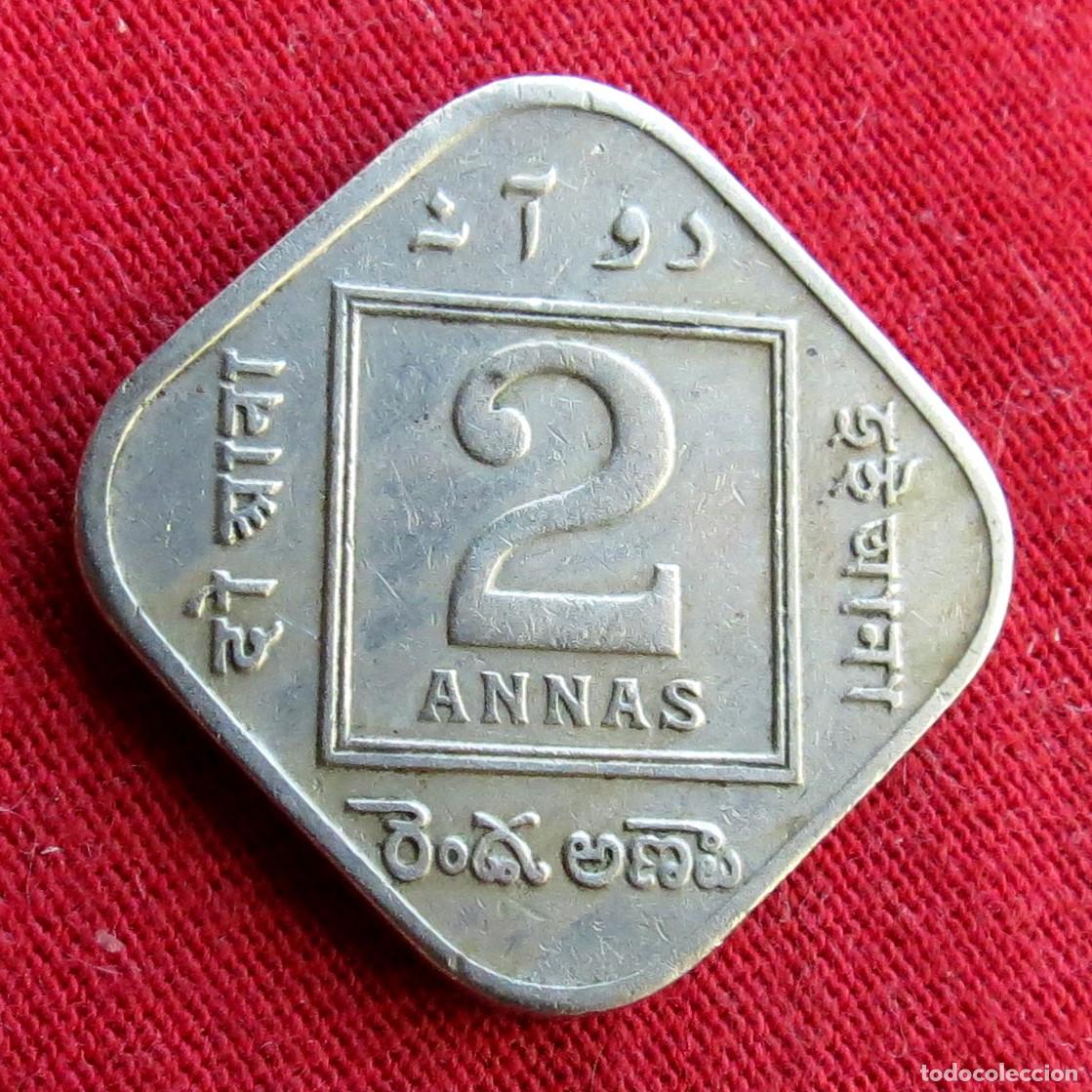 Monedas antiguas de Asia: India 2 annas 1934 ...
