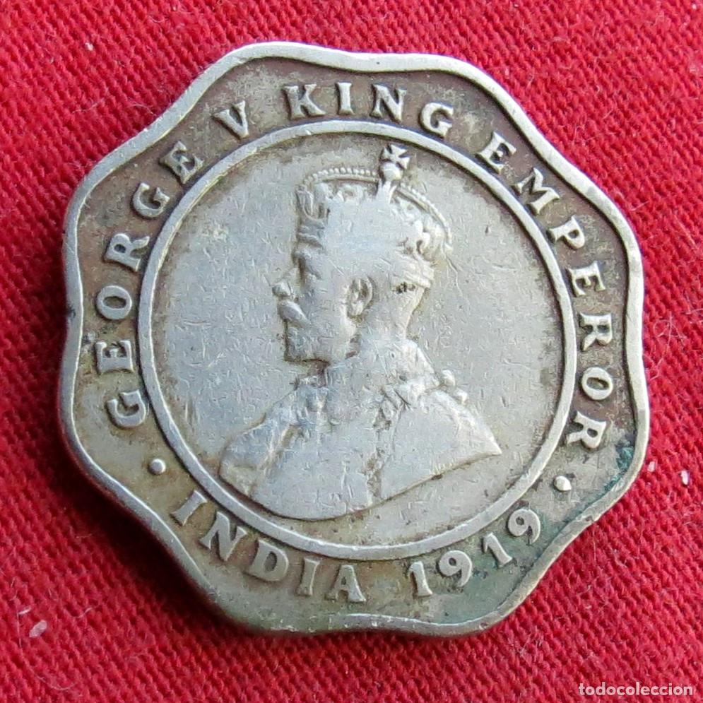 Monedas antiguas de Asia: India 4 annas 1919 ... - Foto 2