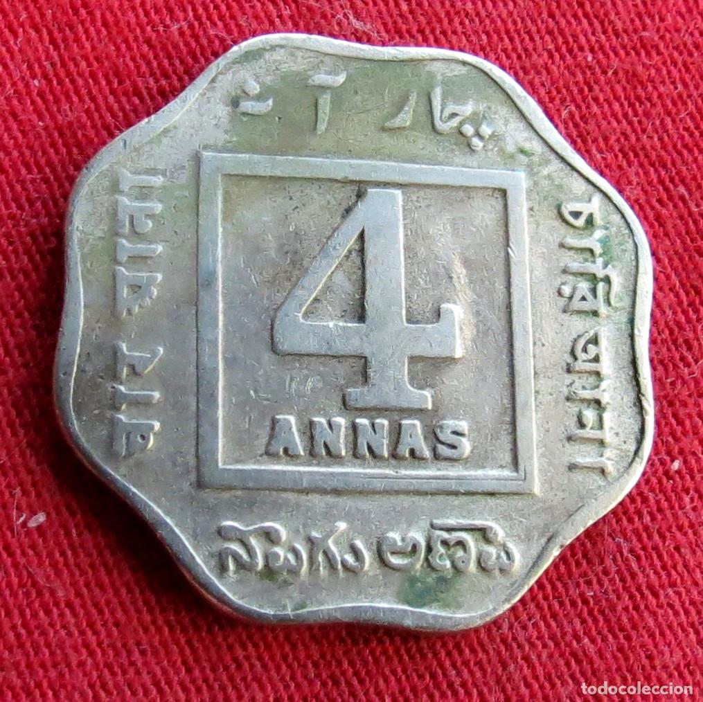 Monedas antiguas de Asia: India 4 annas 1920 ... - Foto 1