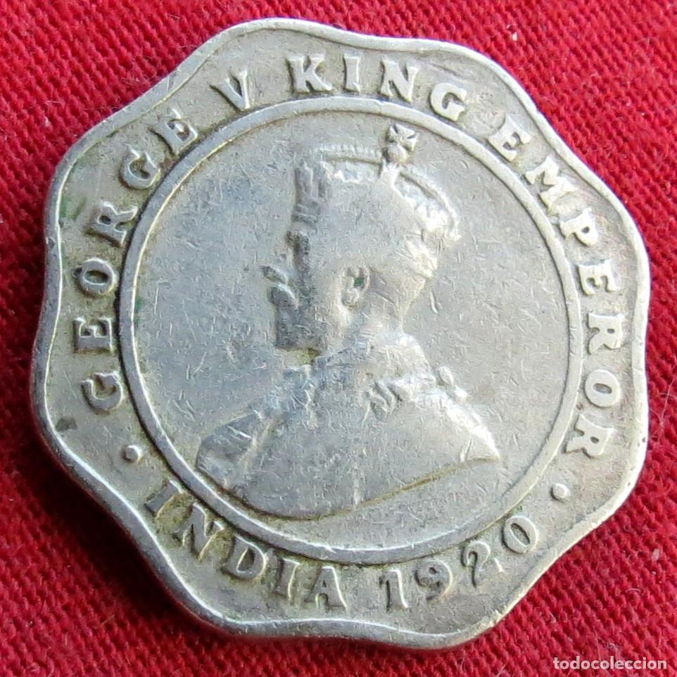 Monedas antiguas de Asia: India 4 annas 1920 ... - Foto 2