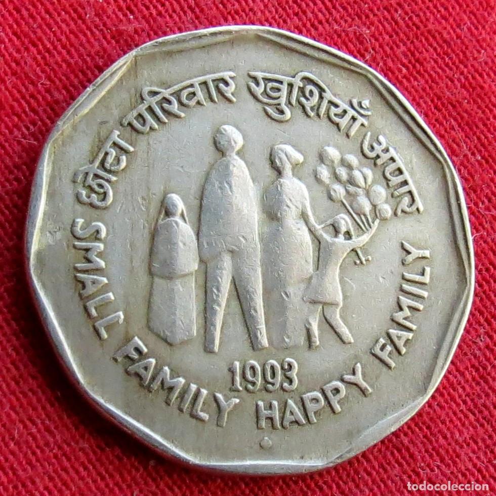 Monedas antiguas de Asia: India 2 rupees 1993 FAMILY